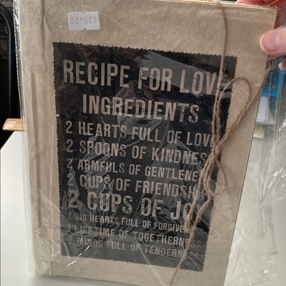 Journal - recipe for love handmade NWOT